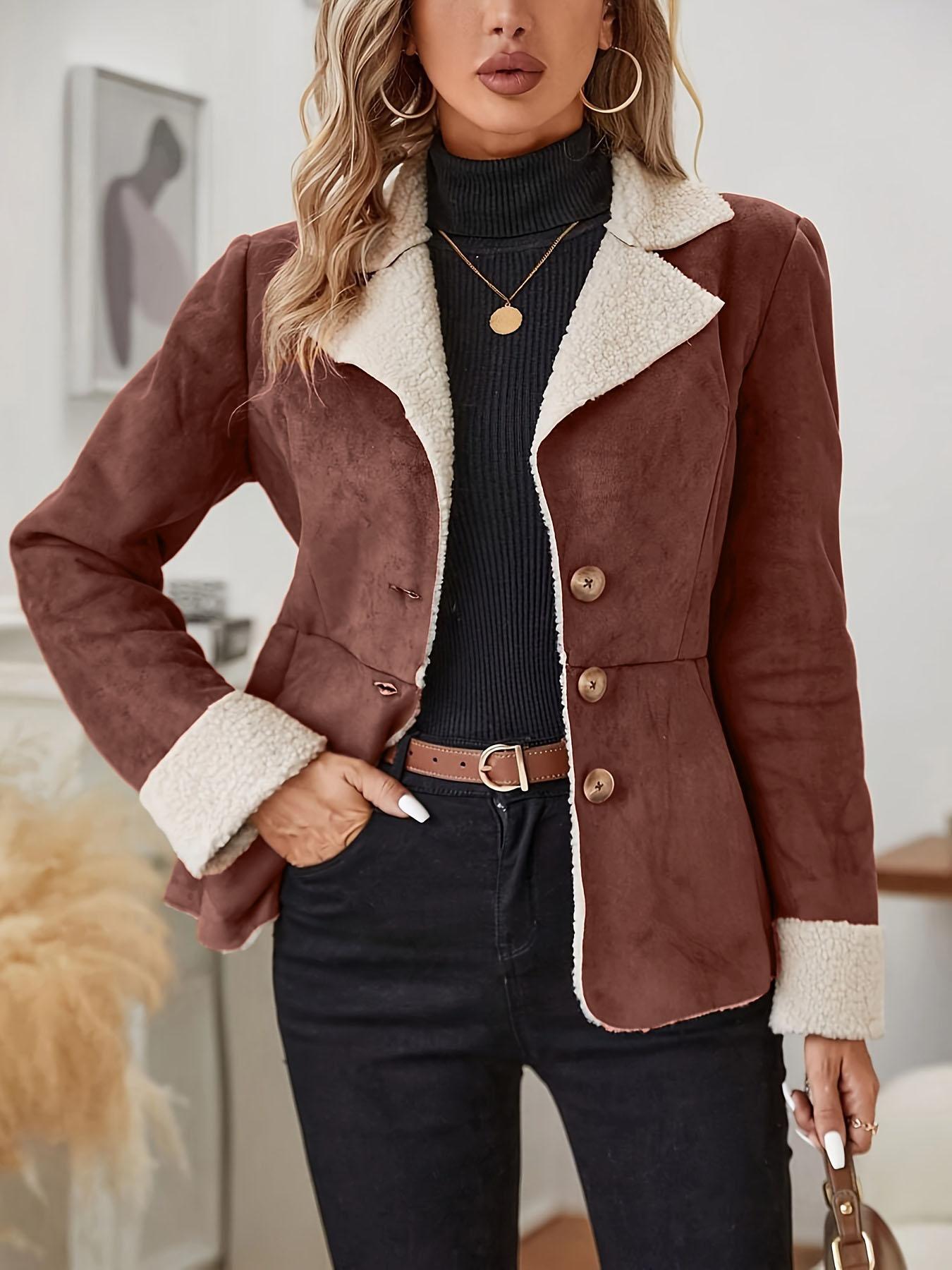 Cold-Proof Velvet Integrated Collar Coat