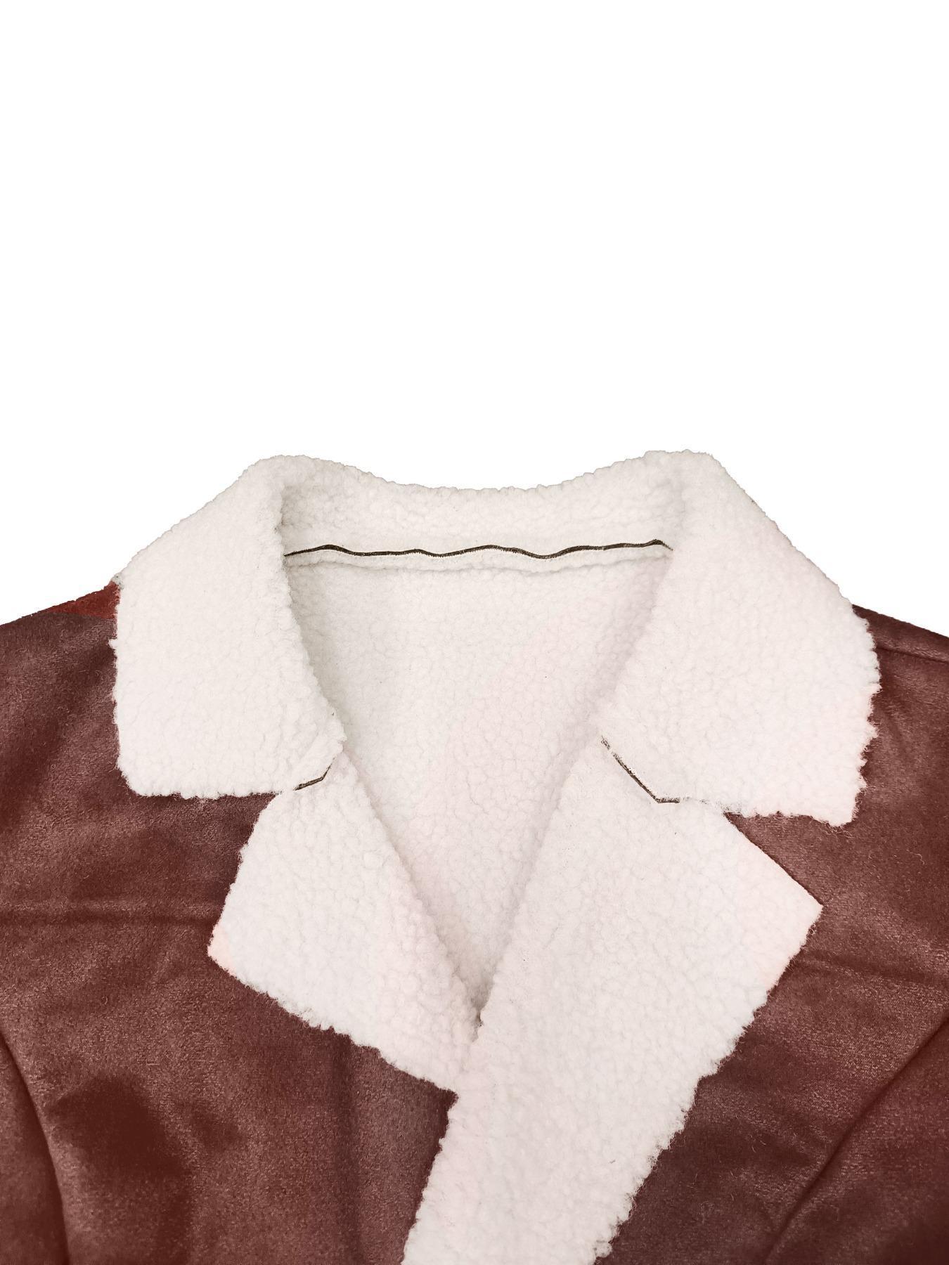 Cold-Proof Velvet Integrated Collar Coat