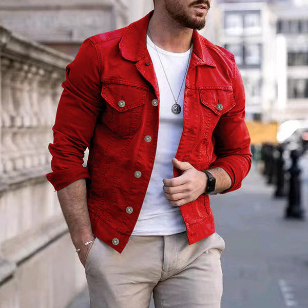 Classic button-up jacket for men