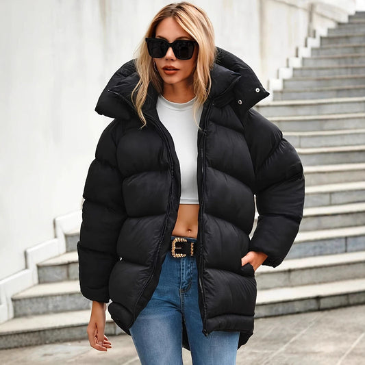 Women’s Cotton-Padded Mid-Length Jacket