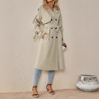 Belted Trench Coat with Shoulder Strap
